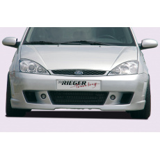 Rieger přední nárazník pro Ford Focus 1 3-dvéř., 5-dvéř., plast ABS bez povrchové úpravy, s žebrováním, pro vozy bez ostřikovačů světlometů