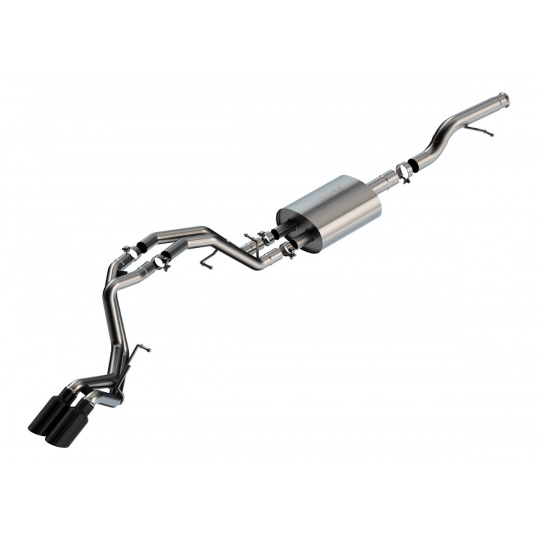 Borla Cat-Back výfukový systém "S-Type" pro Chevrolet Tahoe 5,3l s automatickou převodovkou, 2WD/4WD, 4-dvéř., r.v. 2021-2022, typ koncovek: černé