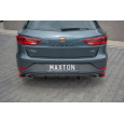 Maxton Design vložka zadního nárazníku pro Seat Leon Cupra Mk3 Facelift, černý lesklý plast ABS, Combi
