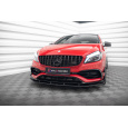 Maxton Design "Street Pro" spoiler pod přední nárazník pro Mercedes třída A W176 45 AMG Aero, plast ABS bez povrchové úpravy