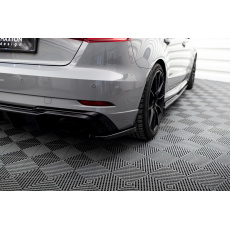 Maxton Design boční difuzory pod zadní nárazník ver.2 pro Audi RS3 8V Facelift, černý lesklý plast ABS