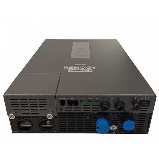 Renogy REGO 3000W 12V měnič napětí čistá sinusoida s integrovanou nabíječkou 150A, s Bluetooth