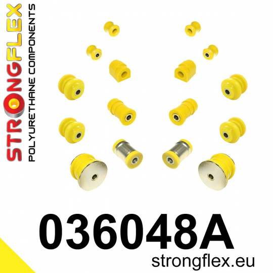 036048A: Strongflex Sada silentbloků zadního zavěšení varianta SPORT