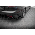 Maxton Design "Street Pro" boční difuzory pod zadní nárazník s křidélky pro Kia Stinger GT-Line, plast ABS bez povrchové úpravy, s červenou linkou