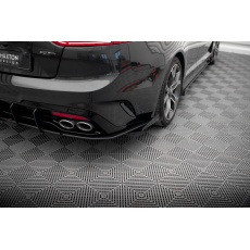 Maxton Design "Street Pro" boční difuzory pod zadní nárazník s křidélky pro Kia Stinger GT-Line, plast ABS bez povrchové úpravy, s červenou linkou Maxton Design "Street Pro" boční difuzory pod zadní nárazník s křidélky pro Kia Stinger GT-Line, plast ABS bez povrchové úpravy, s červenou linkou