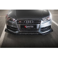 Maxton Design "Street Pro" spoiler pod přední nárazník s křidélky pro Audi A3 8V, plast ABS bez povrchové úpravy, s červenou linkou, S-Line Sedan