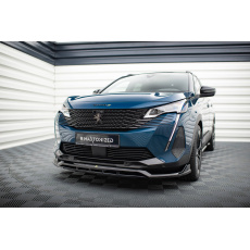 Maxton Design spoiler pod přední nárazník pro Peugeot 3008 Mk2 Facelift GT-Line, černý lesklý plast ABS