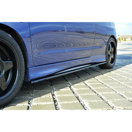 Maxton Design difuzory pod boční prahy pro Seat Ibiza Cupra Mk2 FL, černý lesklý plast ABS