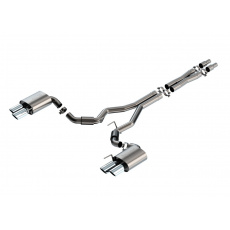 Borla Cat-Back výfukový systém "S-Type" pro Ford Mustang GT 5l V8, automat/manual, RWD, 2-dveř., r.v. 2024-, bez aktivního výfuku, typ koncovek: chromové