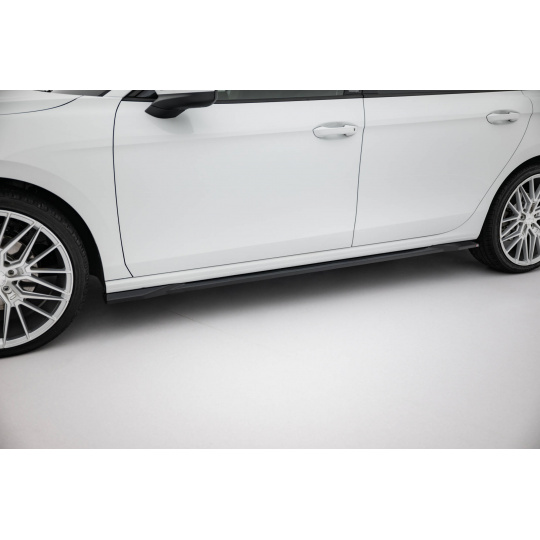 Maxton Design difuzory pod boční prahy pro Volkswagen Passat Mk9 (B9), černý lesklý plast ABS