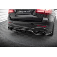 Maxton Design středový spoiler pod zadní nárazník s žebrováním v.1 pro Mercedes GLC SUV/X253 /63 AMG, černý lesklý plast ABS