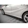 Maxton Design difuzory pod boční prahy pro Mercedes třída A W176/Standard, černý lesklý plast ABS