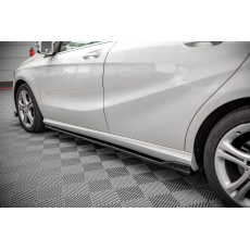 Maxton Design difuzory pod boční prahy pro Mercedes třída A W176/Standard, černý lesklý plast ABS