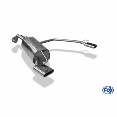 Fox Sportauspuff koncový tlumič výfuku s koncovkou 130x50 Typ 52 na obou stranách pro Škoda Roomster s motorem 1.2, 1.4, 1.6