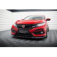 Maxton Design spoiler pod přední nárazník pro Honda Civic Mk10 SI, černý lesklý plast ABS