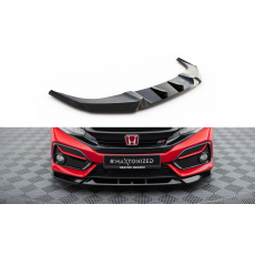 Maxton Design spoiler pod přední nárazník pro Honda Civic Mk10 SI, černý lesklý plast ABS