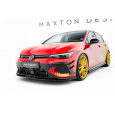 Maxton Design spoiler pod přední nárazník ver.3 pro Volkswagen Golf GTI Mk8 Facelift, černý lesklý plast ABS, Clubsport