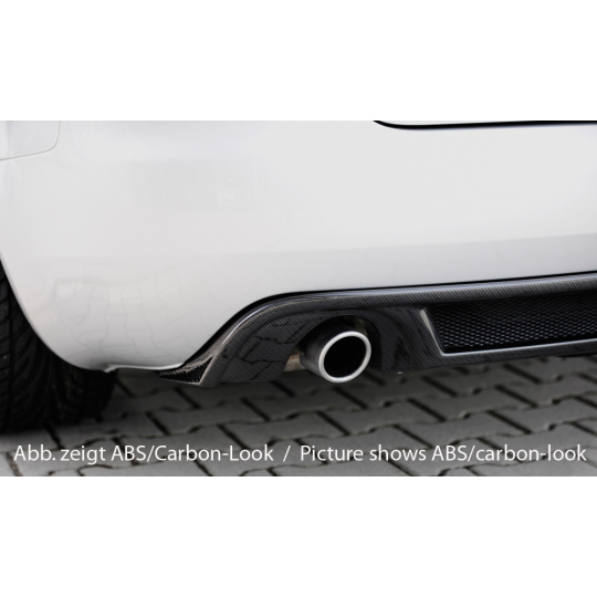 Rieger vložka zadního nárazníku pro Audi A4 8H kabriolet, plast ABS bez povrchové úpravy, pro orig. koncovky na obou stranách