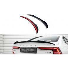 Maxton Design prodloužení spoileru pro Volvo S60 Mk3, černý lesklý plast ABS