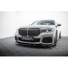 Maxton Design spoiler pod přední nárazník ver.5 pro BMW řada 7 G11 Facelift M-Pack, černý lesklý plast ABS
