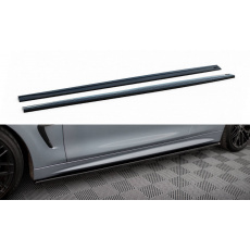 Maxton Design difuzory pod boční prahy pro BMW řada 4 F32, černý lesklý plast ABS