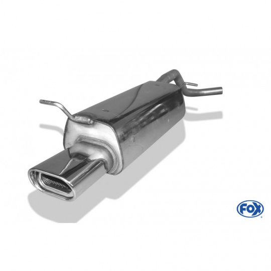 Fox Sportauspuff koncový tlumič výfuku s koncovkou 135x80 Typ 53 pro Seat Leon 1M s motorem 1.4, 1.6, 1.9 D