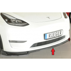 Rieger lipa pod přední nárazník pro Tesla Model Y 003, 03/20-, plast ABS lakovaný do černé lesklé barvy