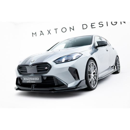 Maxton Design spoiler pod přední nárazník ver.3 pro BMW řada 1 F70, černý lesklý plast ABS, M135i M Performance