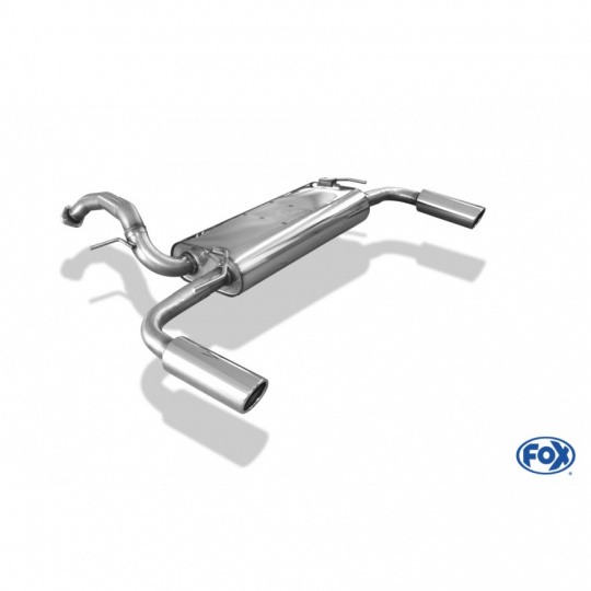 Fox Sportauspuff koncový tlumič výfuku s koncovkou 1x80 Typ 16 na obou stranách pro Mazda 5 CW 2010- s motorem 1.8, 2.0