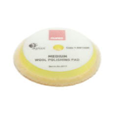 RUPES Yellow Wool Polishing Pad MEDIUM - vlněný lešticí kotouč (střední) pro orbitální leštičky, průměr 130/150 mm (5"/6")