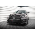 Maxton Design spoiler pod přední nárazník ver.2 pro Infiniti Q50 S Mk1, černý lesklý plast ABS