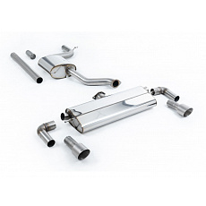 Milltek Sport výfukový systém cat-back s rezonátorem (vyžaduje difuzor z GTI) pro Volkswagen Golf Mk7.5 1.5TSI Evo GT, R-Line (s i bez GPF/OPF) 2017-2021, typ koncovek: GT-100 titanové