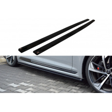 Maxton Design difuzory pod boční prahy pro Audi RS5 F5, černý lesklý plast ABS, Coupe
