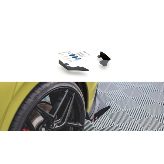 Maxton Design křidélka bočních difuzorů zad. nárazníku pro Volkswagen Golf GTI Mk8, černý lesklý plast ABS, Clubsport