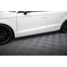 Maxton Design difuzory pod boční prahy pro Audi A3 8V, černý lesklý plast ABS, Sedan