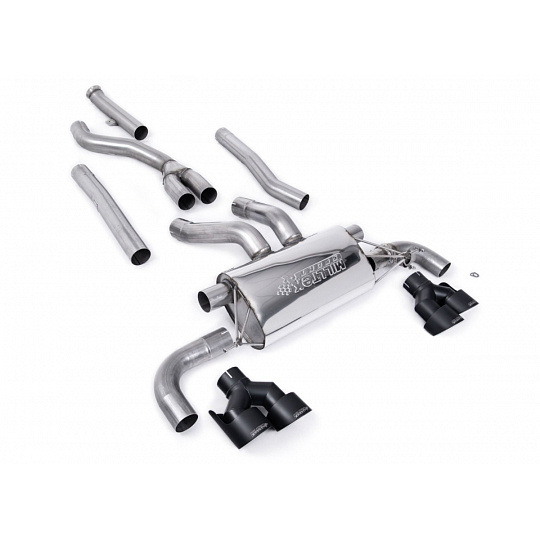 Milltek Sport výfukový systém cat-back náhrada OPF/GPF pro BMW řada 3 G20/G21 M340i XDrive Sedan/Touring (s OPF/GPF) 2019-2024, GT-100 dvojité černé koncovky, OE výfuk musí být rozřezán Milltek Sport výfukový systém cat-back náhrada OPF/GPF pro BMW řada 3 G20/G21 M340i XDrive Sedan/Touring (s OPF/GPF) 2019-2024, GT-100 dvojité černé koncovky, OE výfuk musí být rozřezán