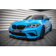 Maxton Design spoiler pod přední nárazník pro BMW M2 F87, černý lesklý plast ABS, pro verzi Competition