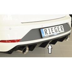 Rieger vložka zadního nárazníku pro Seat Leon FR 5F 5-dvéř. (ST/Combi) po faceliftu, plast ABS lakovaný do černé lesklé barvy, pro sportovní koncovky na obou stranách o průměru 100mm Rieger vložka zadního nárazníku pro Seat Leon FR 5F 5-dvéř. (ST/Combi) po faceliftu, plast ABS lakovaný do černé lesklé barvy, pro sportovní koncovky na obou stranách o průměru 100mm