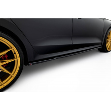 Maxton Design difuzory pod boční prahy ver.1 pro Škoda Octavia RS Mk4, Mk4 Facelift, černý lesklý plast ABS