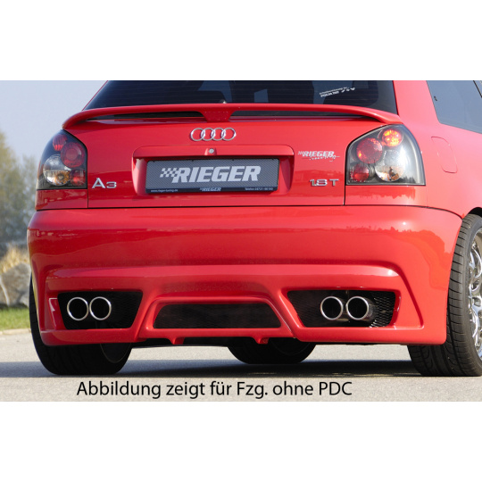 Rieger zadní nárazník pro Audi A3 8L 3-dvéř., 5-dvéř., plast ABS bez povrchové úpravy Rieger zadní nárazník pro Audi A3 8L 3-dvéř., 5-dvéř., plast ABS bez povrchové úpravy