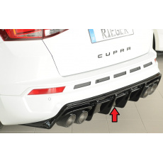 Rieger vložka zadního nárazníku pro Seat Ateca Cupra 5FP, plast ABS lakovaný do černé lesklé barvy Rieger vložka zadního nárazníku pro Seat Ateca Cupra 5FP, plast ABS lakovaný do černé lesklé barvy
