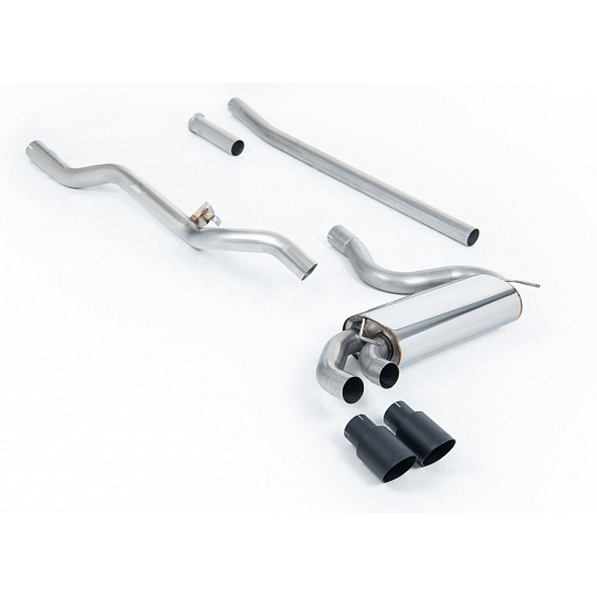 Milltek Sport Downpipe-back bez rezonátoru (hlasitější) pro Audi Coupe UR quattro 10v Turbo 1981-1989, typ koncovek: GT černé