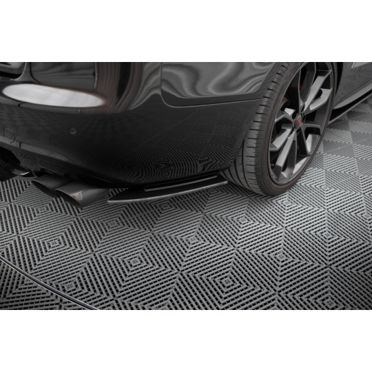 Maxton Design "Street Pro" boční difuzory pod zadní nárazník pro Audi S5 8T, plast ABS bez povrchové úpravy, Cabrio/Coupe, s červenou linkou