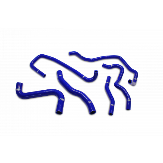 Samco Sport 6-dílná sada silikonových hadic pro vedení chladicí kapaliny pro Ford Fiesta ST150 2/2006 - on 2.0l Duratec 16v (Facelift s chromovými rámečky kolem světel), barva: modrá