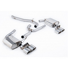 Milltek Sport výfukový systém cat-back bez rezonátoru pro Volkswagen Golf Mk7.5 R Estate / Variant 2.0 TSI 310PS (bez GPF) 2018-2019, typ koncovek: oválné leštěné