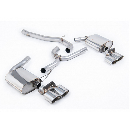 Milltek Sport výfukový systém cat-back bez rezonátoru pro Volkswagen Golf Mk7.5 R Estate / Variant 2.0 TSI 310PS (bez GPF) 2018-2019, typ koncovek: oválné leštěné Milltek Sport výfukový systém cat-back bez rezonátoru pro Volkswagen Golf Mk7.5 R Estate / Variant 2.0 TSI 310PS (bez GPF) 2018-2019, typ koncovek: oválné leštěné