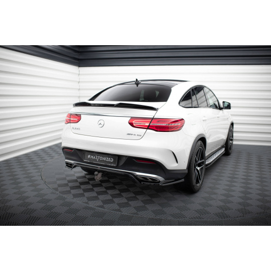 Maxton Design spoiler pod zadní nárazník s žebrováním pro Mercedes GLE Coupe C292 AMG 43, černý lesklý plast ABS
