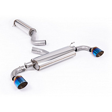 Milltek Sport výfukový systém OPF/GPF Back 3" / 76mm s rezonátorem pro Toyota Yaris Gen2 GR/GR Circuit Pack 1.6T (s OPF/GPF) 2025-, s homologací, typ koncovek: GT-115 titanové modré