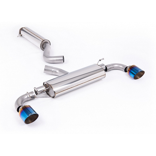 Milltek Sport výfukový systém OPF/GPF Back 3" / 76mm s rezonátorem pro Toyota Yaris Gen2 GR/GR Circuit Pack 1.6T (s OPF/GPF) 2025-, s homologací, typ koncovek: GT-115 titanové modré Milltek Sport výfukový systém OPF/GPF Back 3" / 76mm s rezonátorem pro Toyota Yaris Gen2 GR/GR Circuit Pack 1.6T (s OPF/GPF) 2025-, s homologací, typ koncovek: GT-115 titanové modré