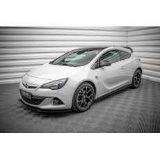 Maxton Design difuzory pod boční prahy pro Opel Astra J (Mk4), černý lesklý plast ABS, GTC OPC-Line